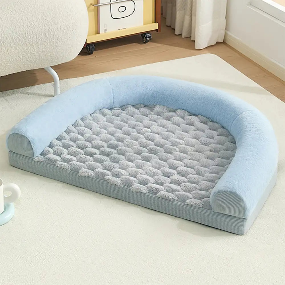 Faux Lambswool U-Shaped Removable Washable Orthopedic Pet Bed