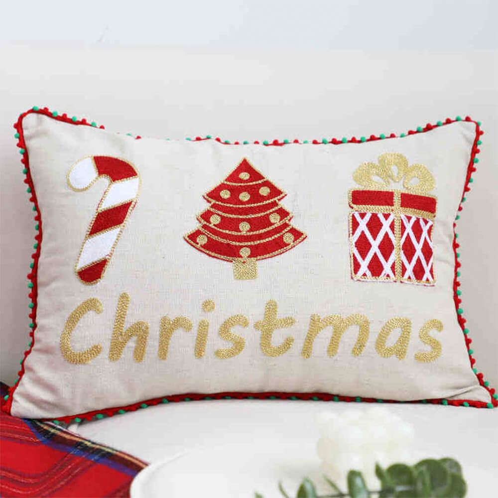 Feliz Navidad Vacaciones Decorativas Decorativas Lumbar Home Sofá Sofá
