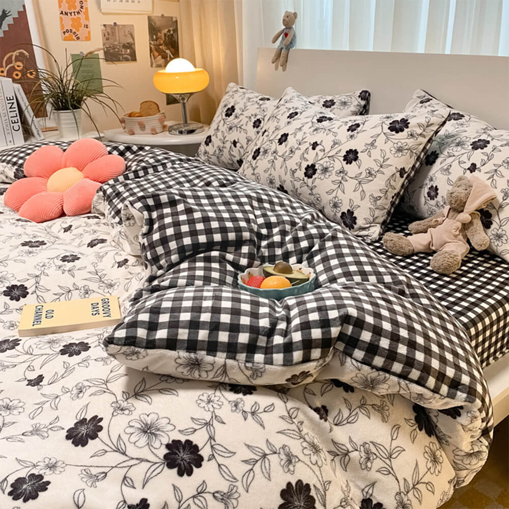 Confort del terciopelo de estampado floral de moda