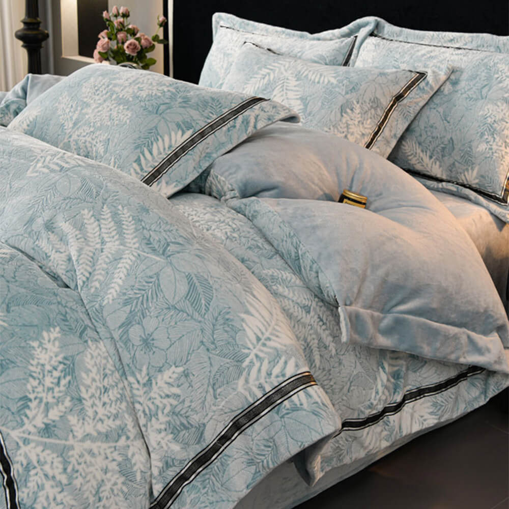 Set di letti per latte floreale stereoscopico morbido premium