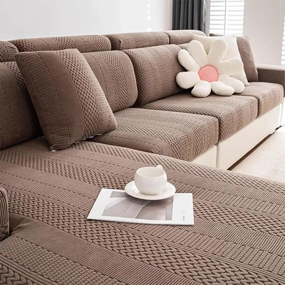 Polar Fleece Soft Antistatic Protection Sofa Stretch Full Wrap Couch Cover