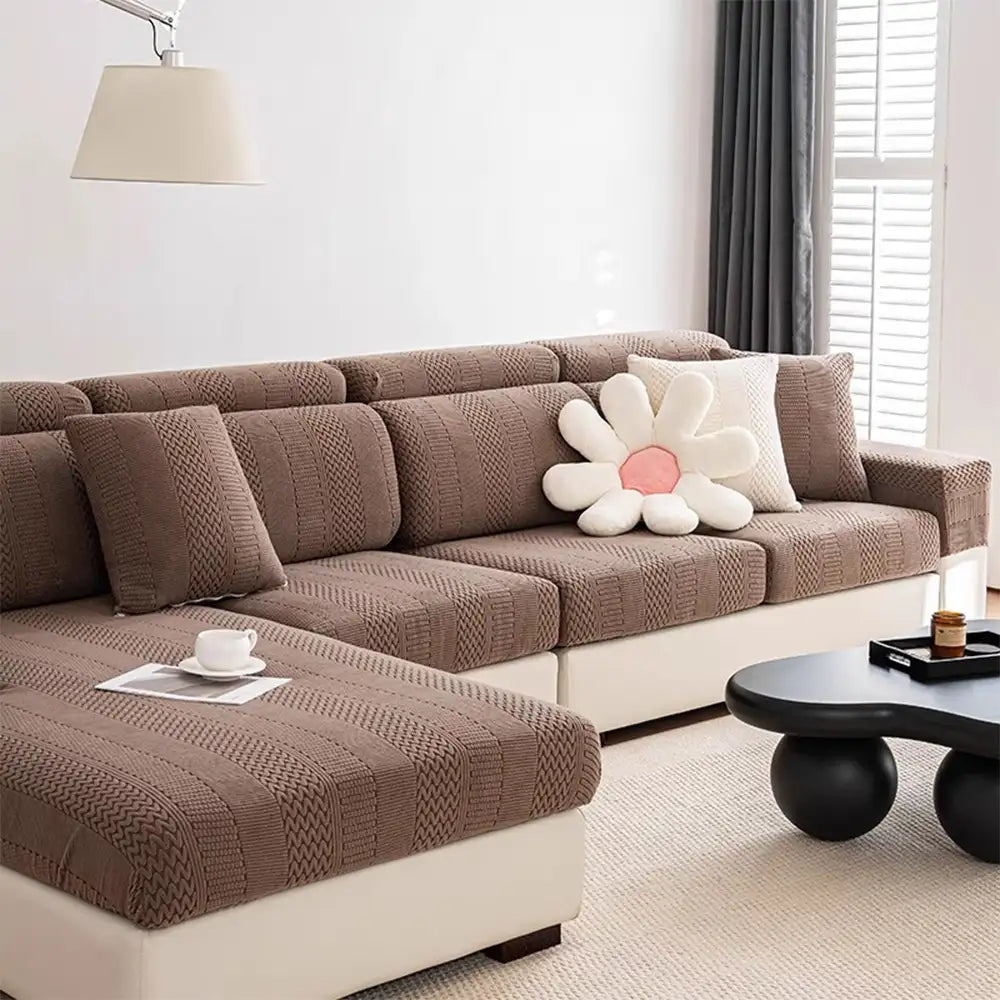 Polar Fleece Soft Antistatic Protection Sofa Stretch Full Wrap Couch Cover