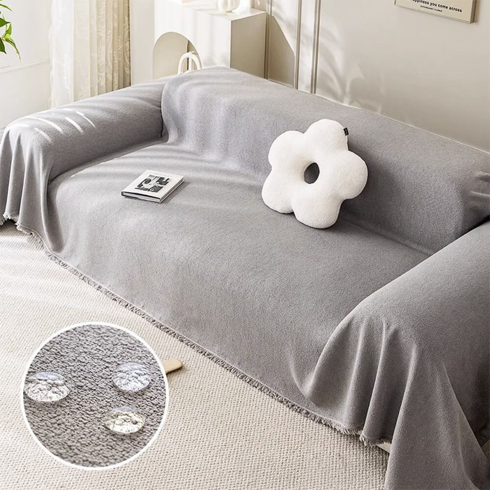 Soft Water-resistant Teddy Plush Throw Couch Cover