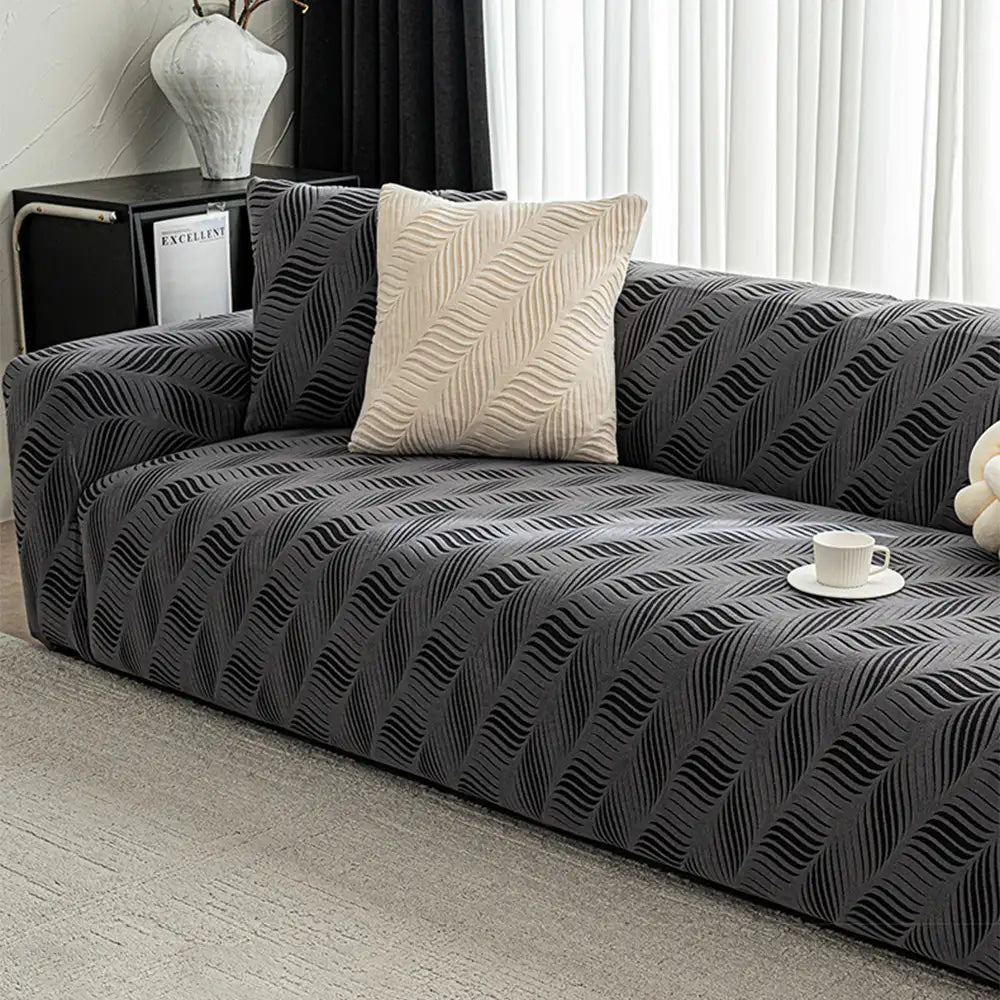 Thick Polar Fleece Jacquard Anti-Scratch Stretch Couch Cover