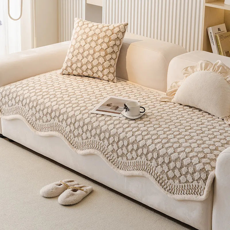 Vintage clásico chenille scratch sofá cubierta protectora de sofá protectora
