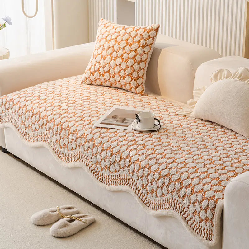 Vintage clásico chenille scratch sofá cubierta protectora de sofá protectora