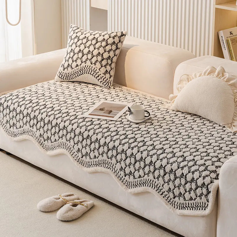 Vintage clásico chenille scratch sofá cubierta protectora de sofá protectora