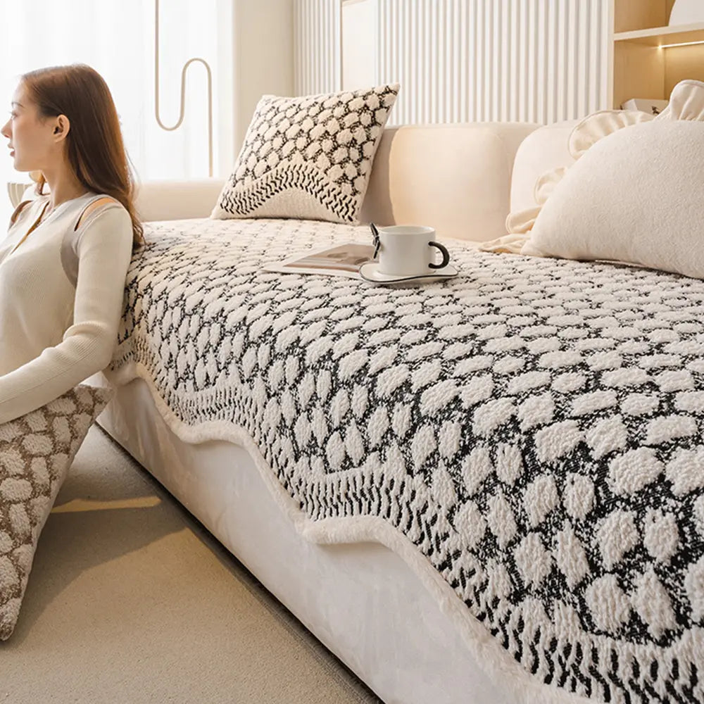 Vintage clásico chenille scratch sofá cubierta protectora de sofá protectora