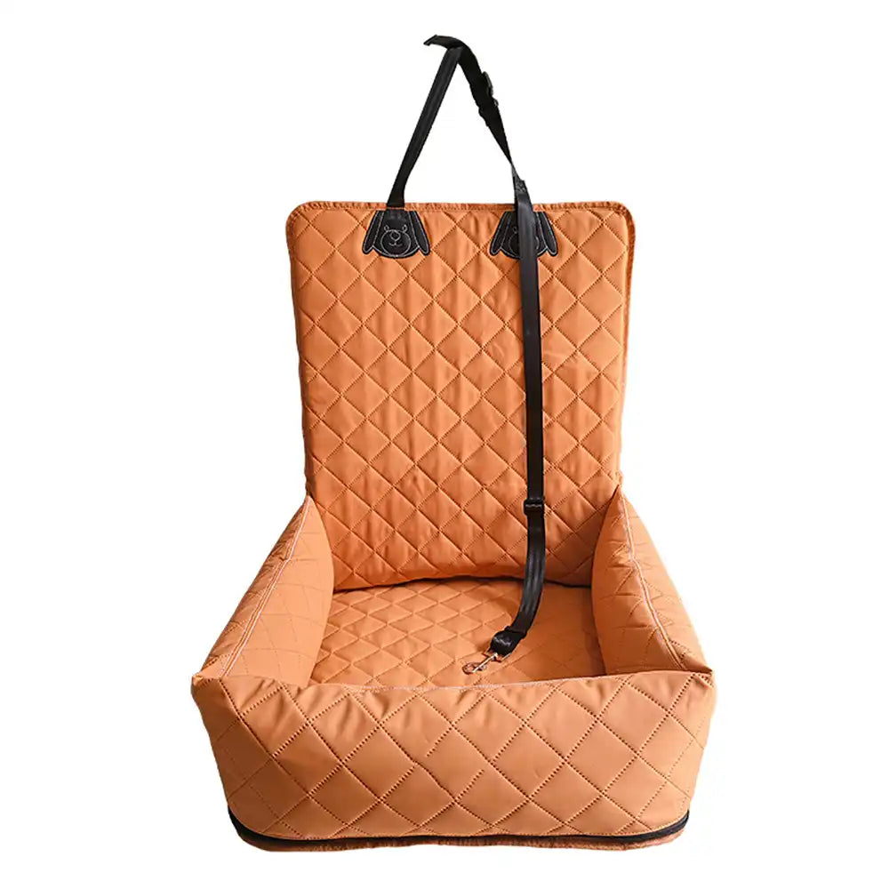 Water-Repellent PU Leather Scratch-Resistant Car Travel Dog Car Seat Bed