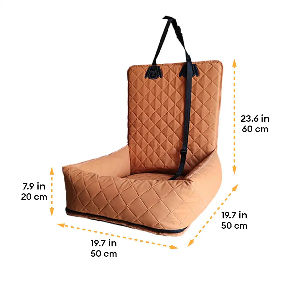 Water-Repellent PU Leather Scratch-Resistant Car Travel Dog Car Seat Bed