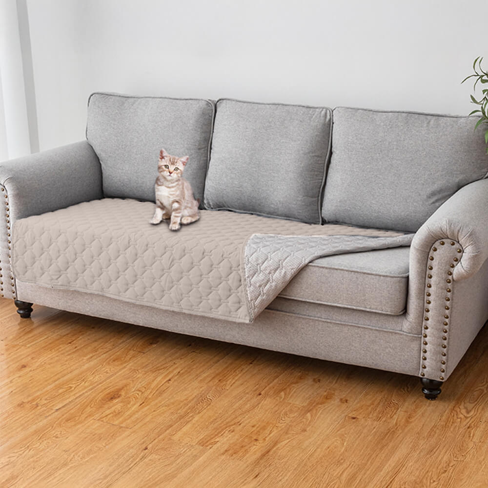Cubierta de sofá de mascotas de diamantes impermeables y no deslizantes: protección elegante para muebles