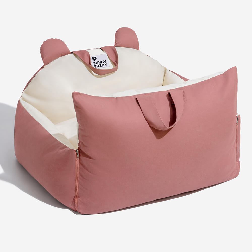 Bear Ears Pet Car Safety Bed Dog Car Seat Bed - FUNNYFUZZY