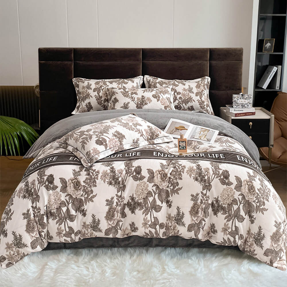 Elegante foglio del letto di calore antistatico in velluto in velluto europeo