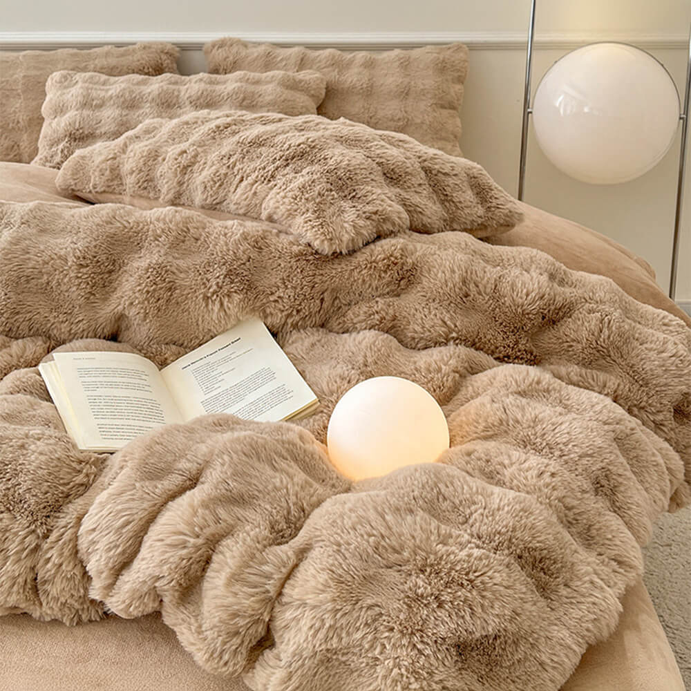 Foglio di pelliccia di coniglio finto addensato comfort