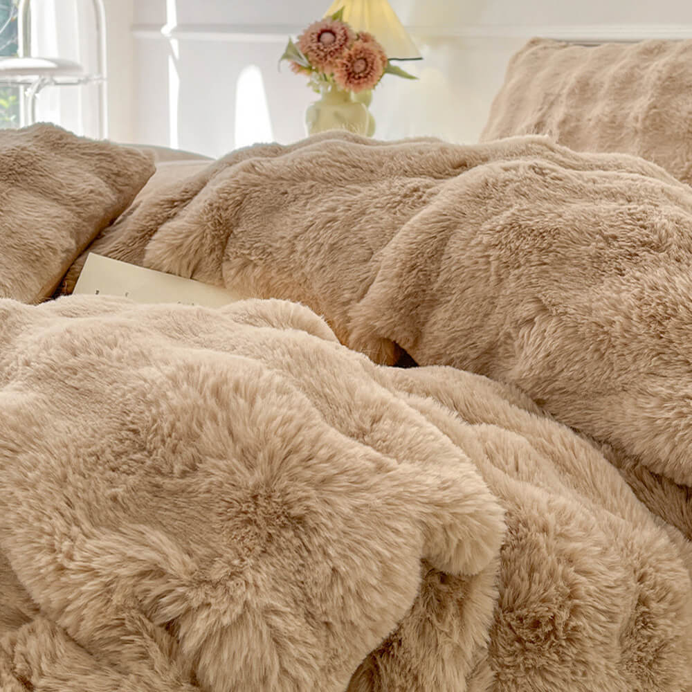 Foglio di pelliccia di coniglio finto addensato comfort