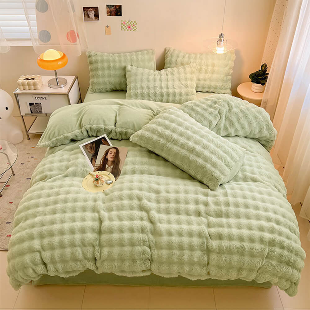 Foglio di pelliccia di coniglio finto addensato comfort