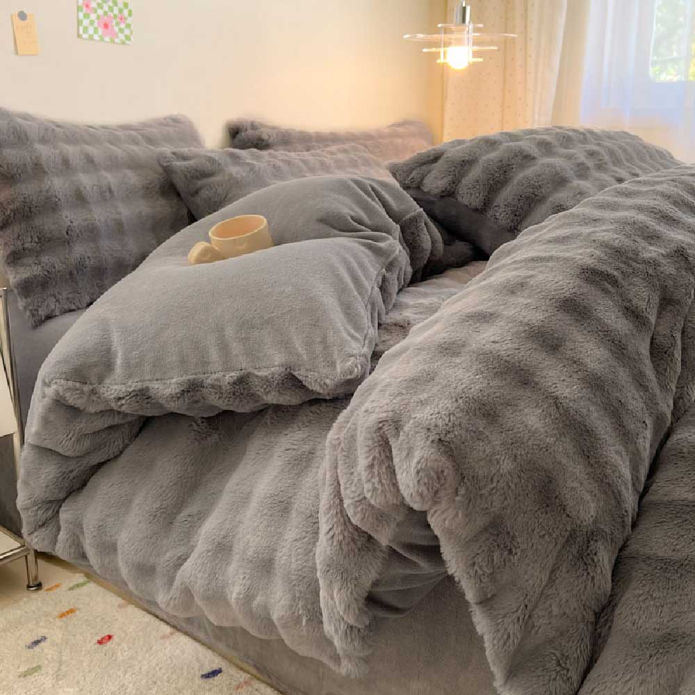 Foglio di pelliccia di coniglio finto addensato comfort