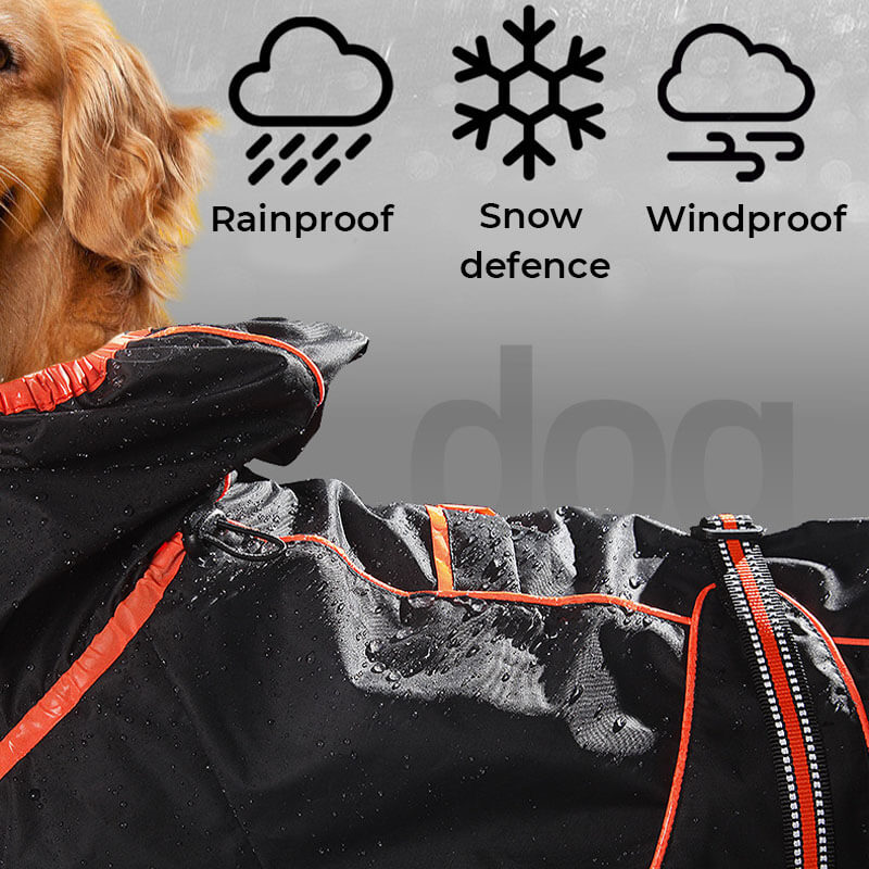 Gran chaqueta para perros al aire libre capa impermeable para perros ajustables para perros