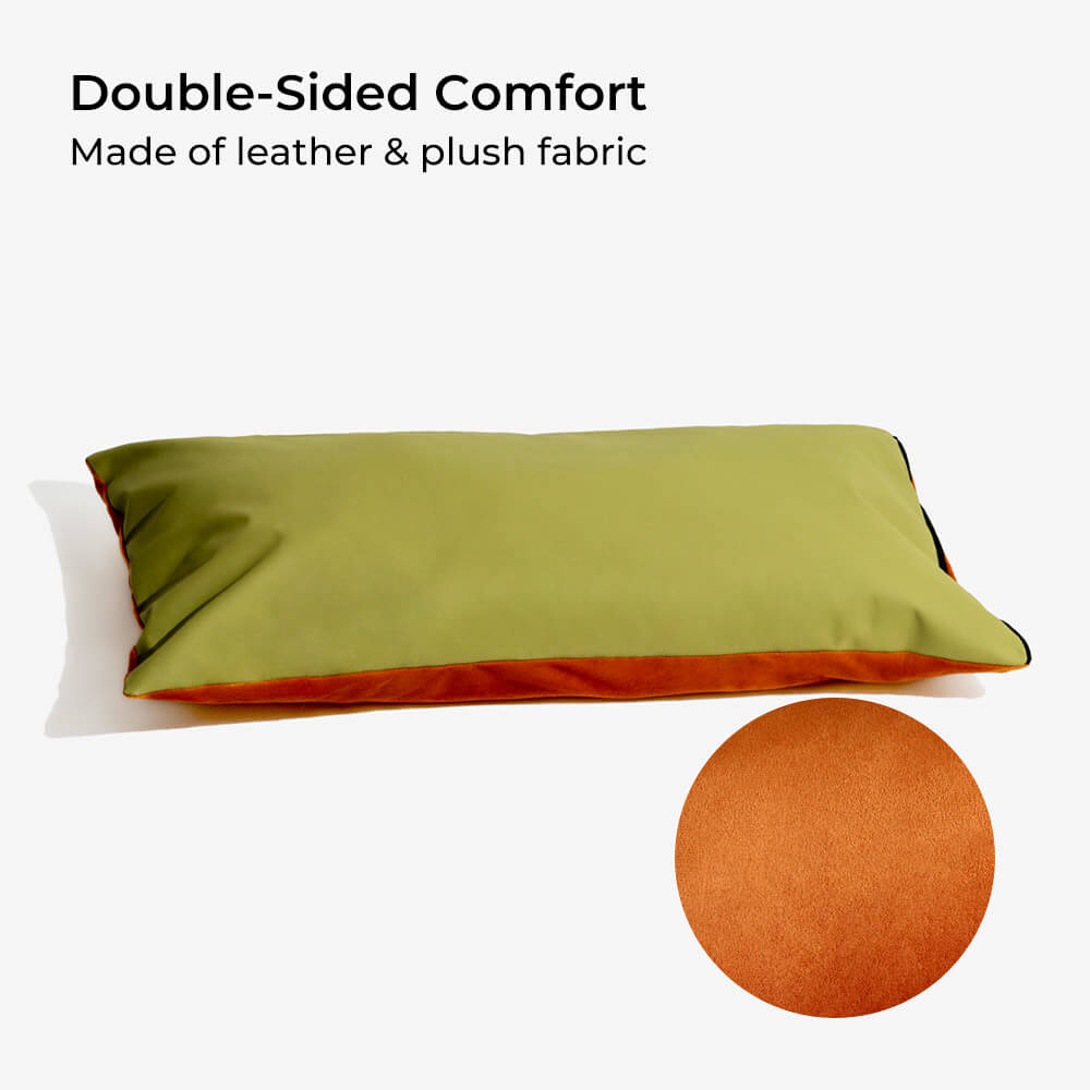 Grand lit rehausseur de siège d'auto pour chien en simili cuir de luxe - Urban Voyager