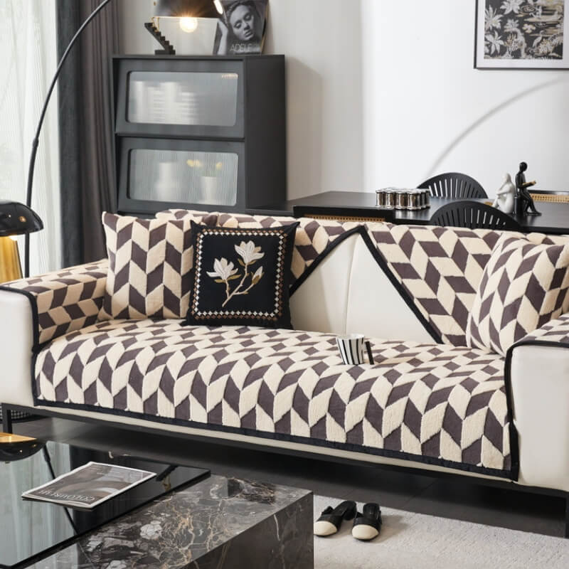 Moderne Diamant-Plüsch-Sofa-Dekoration, rutschfester Couchbezug