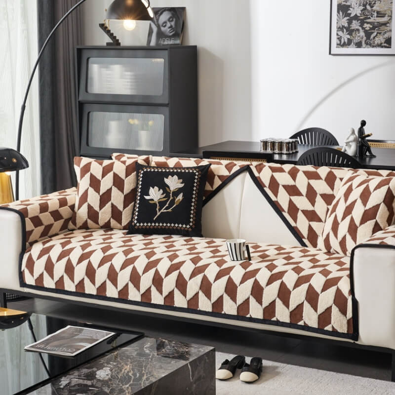 Moderne Diamant-Plüsch-Sofa-Dekoration, rutschfester Couchbezug