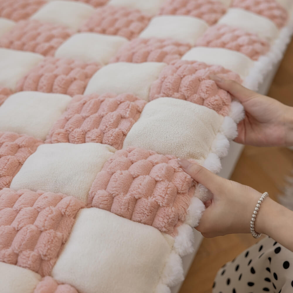 Peluche copertura di divano di divano divano a blocchi a blocco a mano peluche.