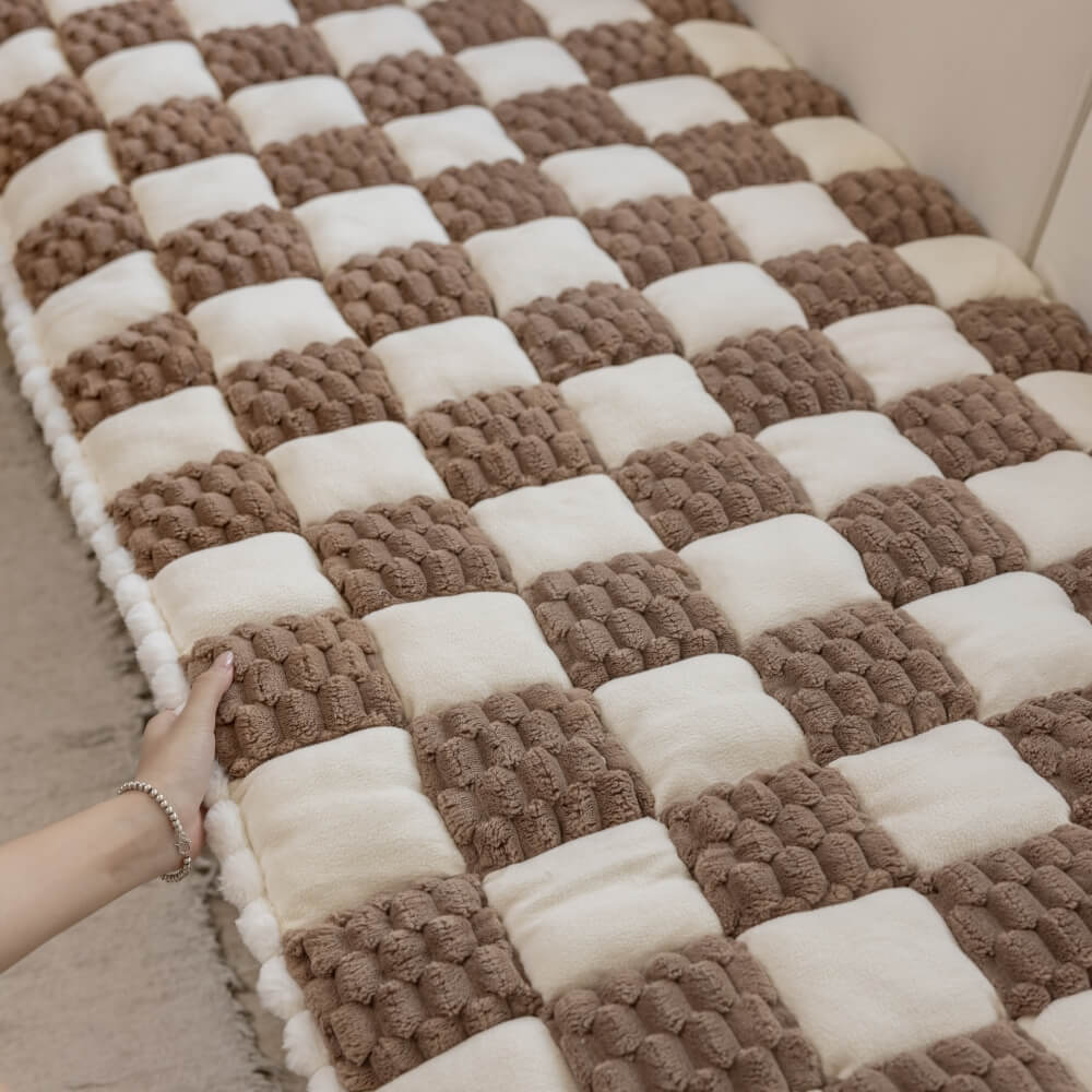 Peluche copertura di divano di divano divano a blocchi a blocco a mano peluche.