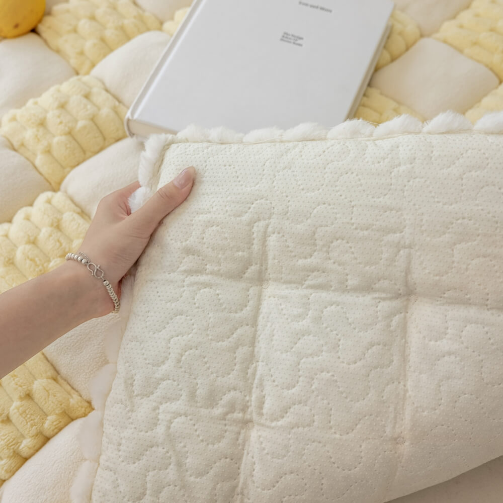 Peluche copertura di divano di divano divano a blocchi a blocco a mano peluche.