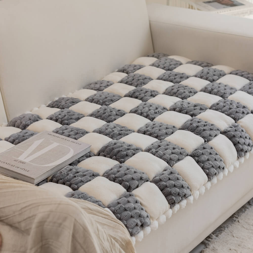 Peluche copertura di divano di divano divano a blocchi a blocco a mano peluche.