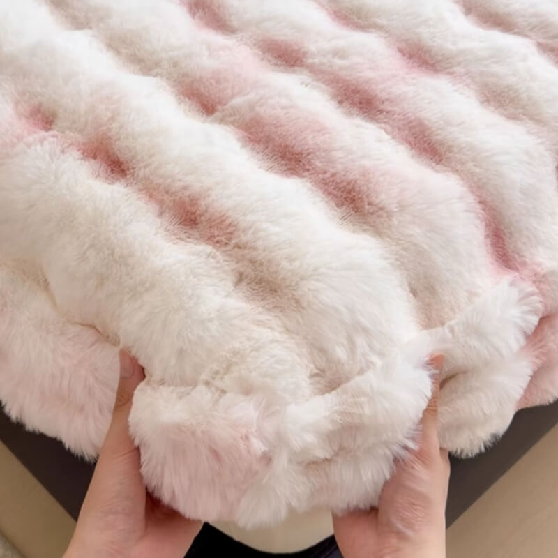 Foglio a monte del materasso peluche in finta coniglio super morbido