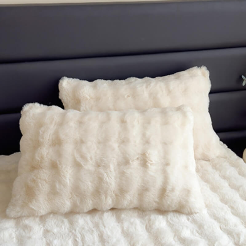 Foglio a monte del materasso peluche in finta coniglio super morbido