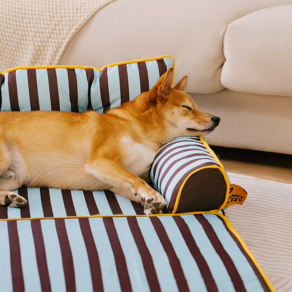 Stripe Waterproof Foldable Large Dog Sofa Bed - Sunny Siesta