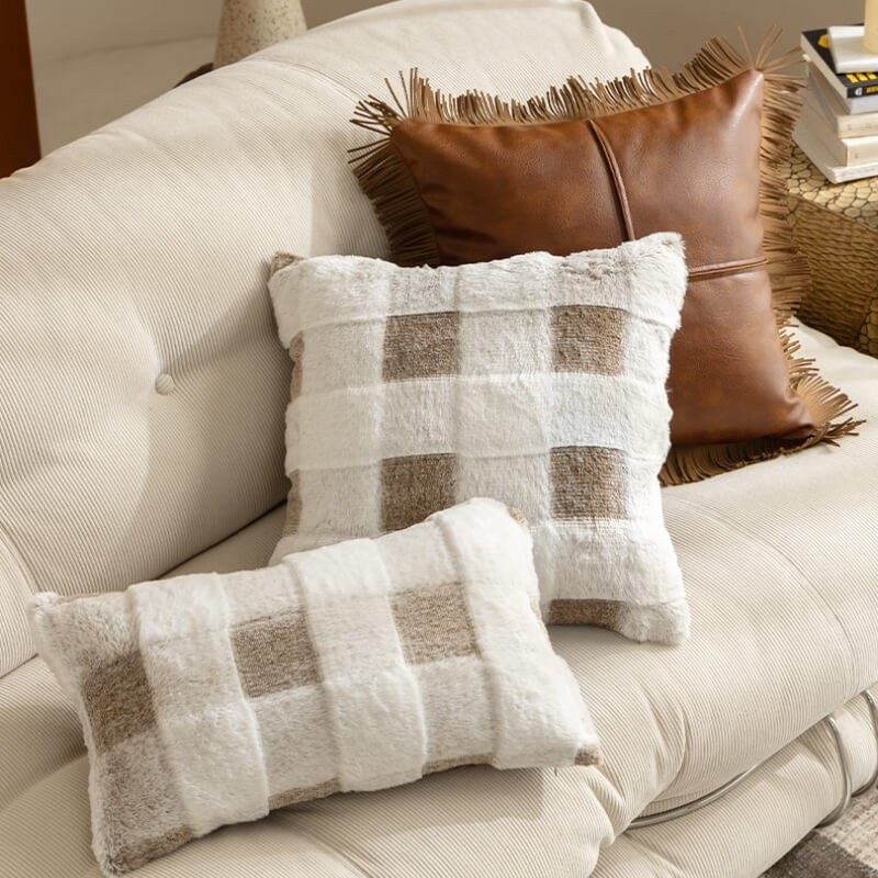 Cubierta de sofá de tablero de ajedrez de cubierta completa ultra suave