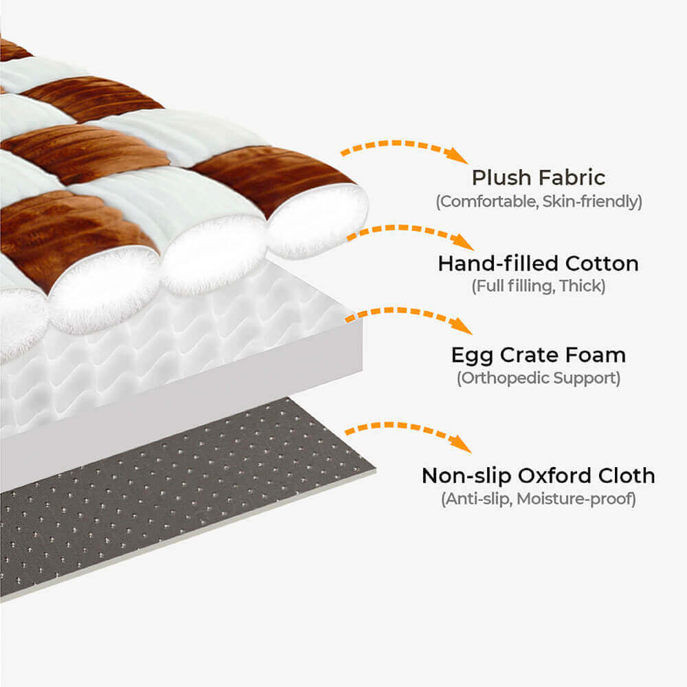 Vintage Schachbrett-Sofa mit orthopädischer Unterstützung, extra großes Hundesofa – King's Sofa