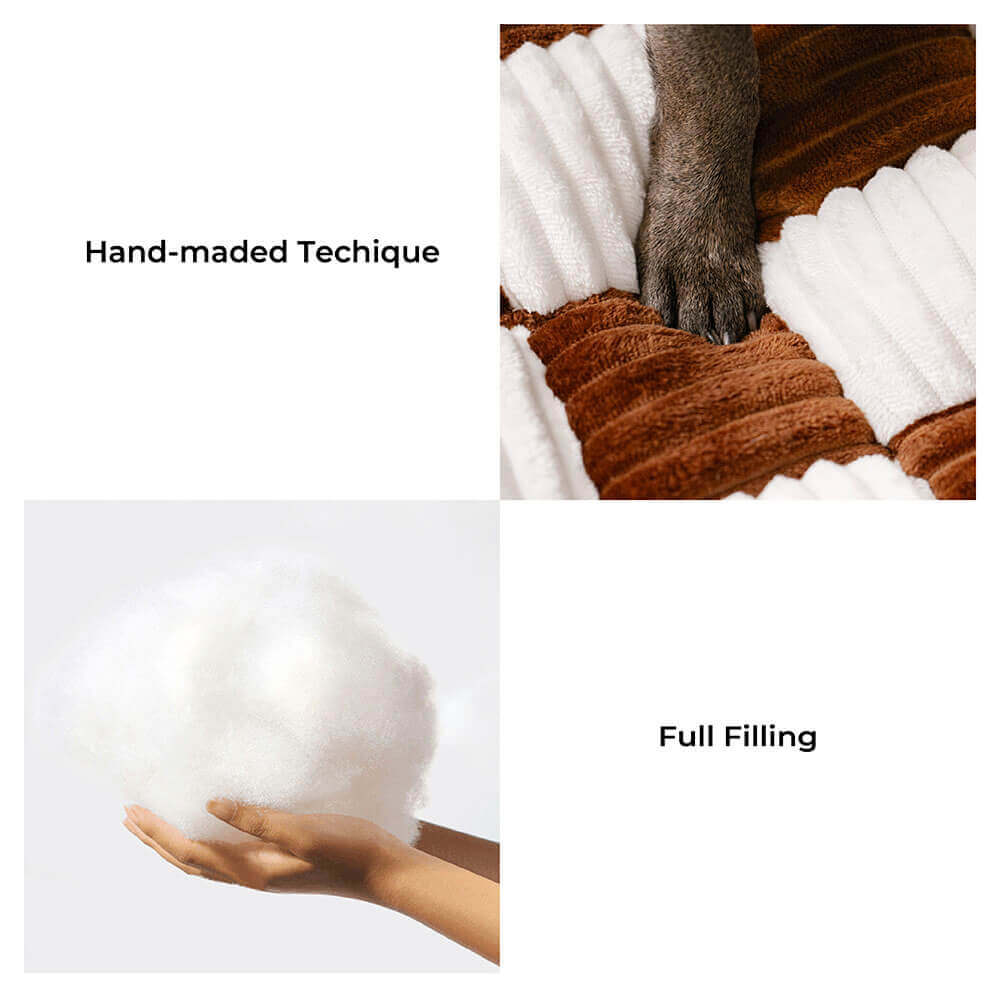 Vintage Schachbrett-Sofa mit orthopädischer Unterstützung, extra großes Hundesofa – King's Sofa