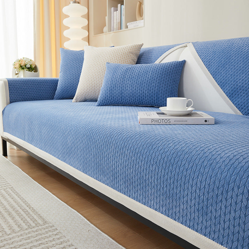 Orecchie di grano Modello Coperchio di divano anti-scratch Chenille