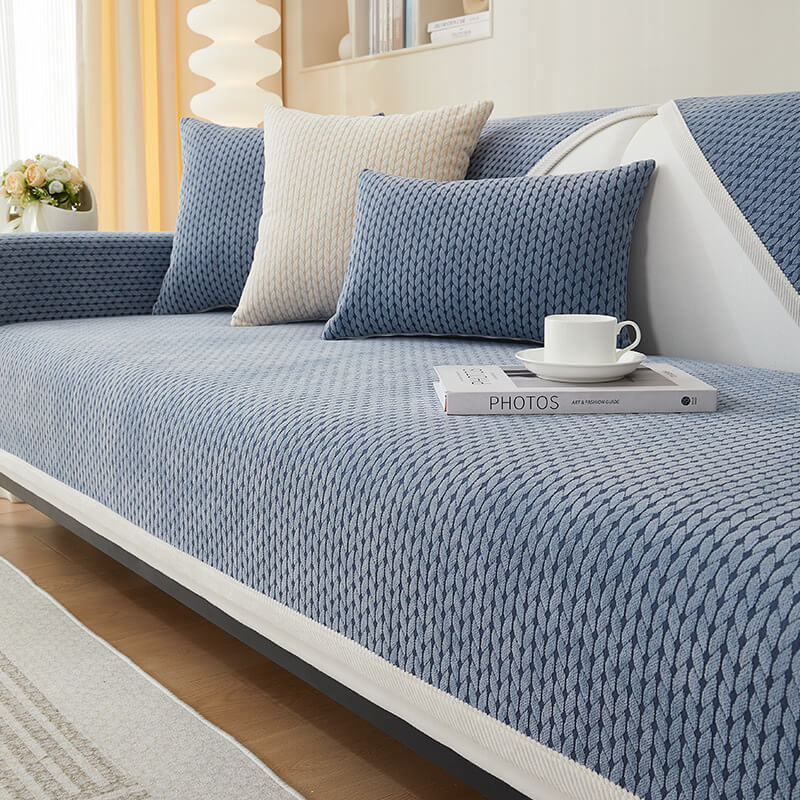 Orecchie di grano Modello Coperchio di divano anti-scratch Chenille