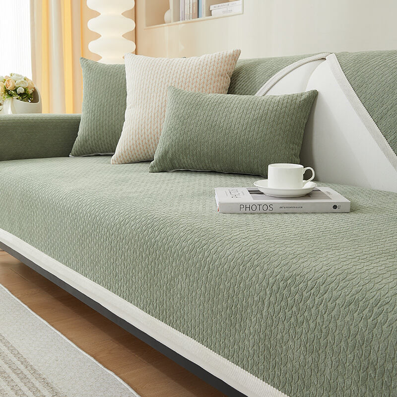 Orecchie di grano Modello Coperchio di divano anti-scratch Chenille