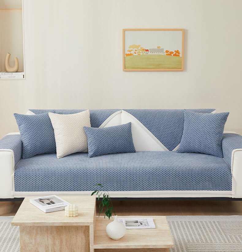 Orecchie di grano Modello Coperchio di divano anti-scratch Chenille