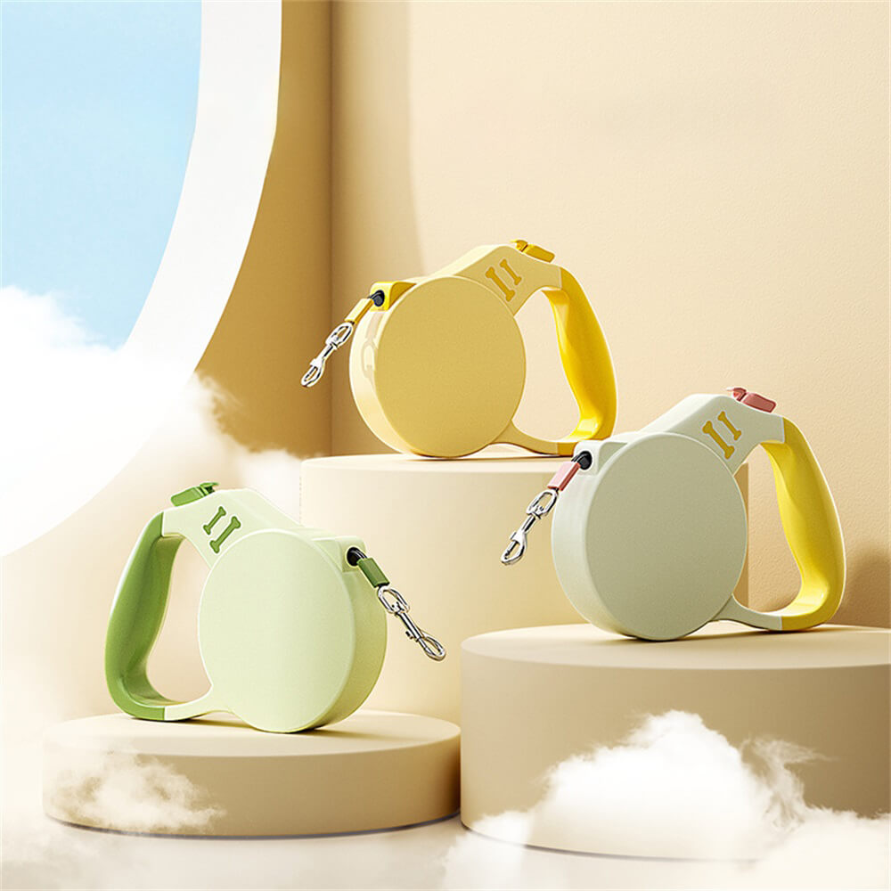 Correa de mascota retráctil automática de mano para perros pequeños y medianos