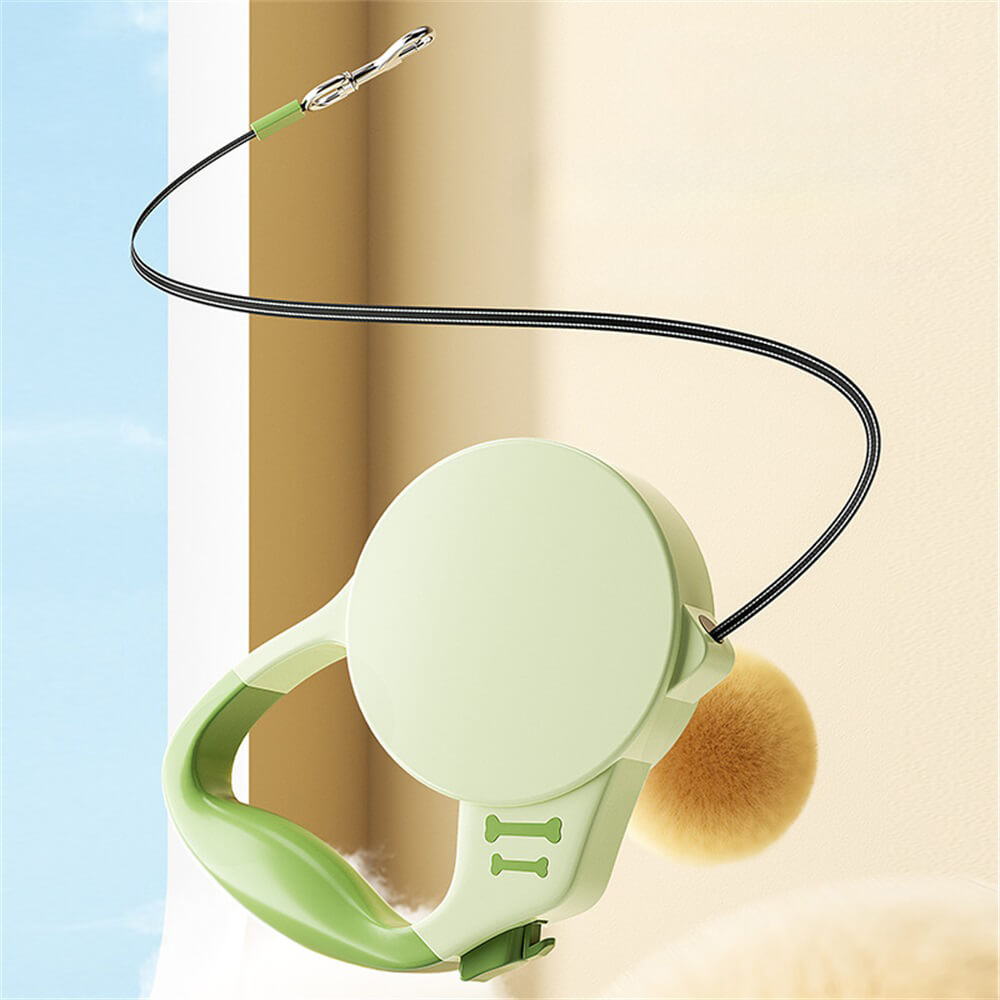 Correa de mascota retráctil automática de mano para perros pequeños y medianos