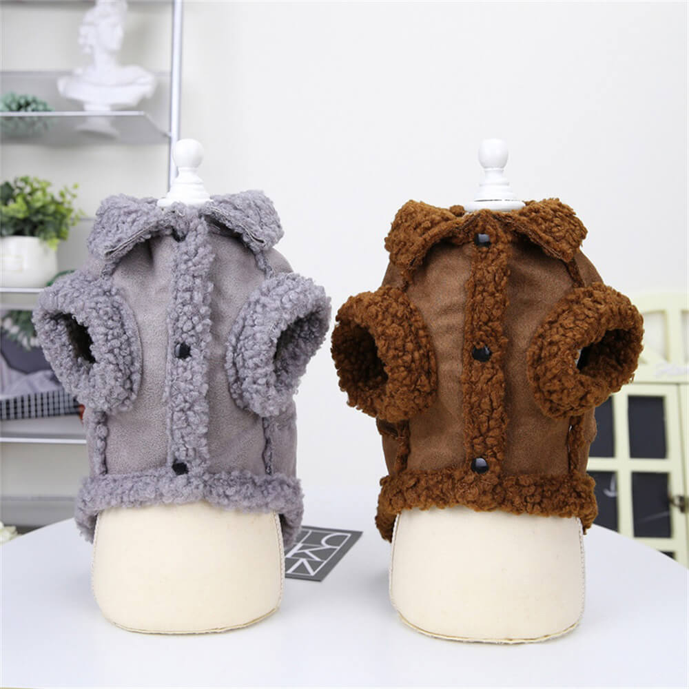 Giacca per cani shearling - capispalla invernale calda ed elegante