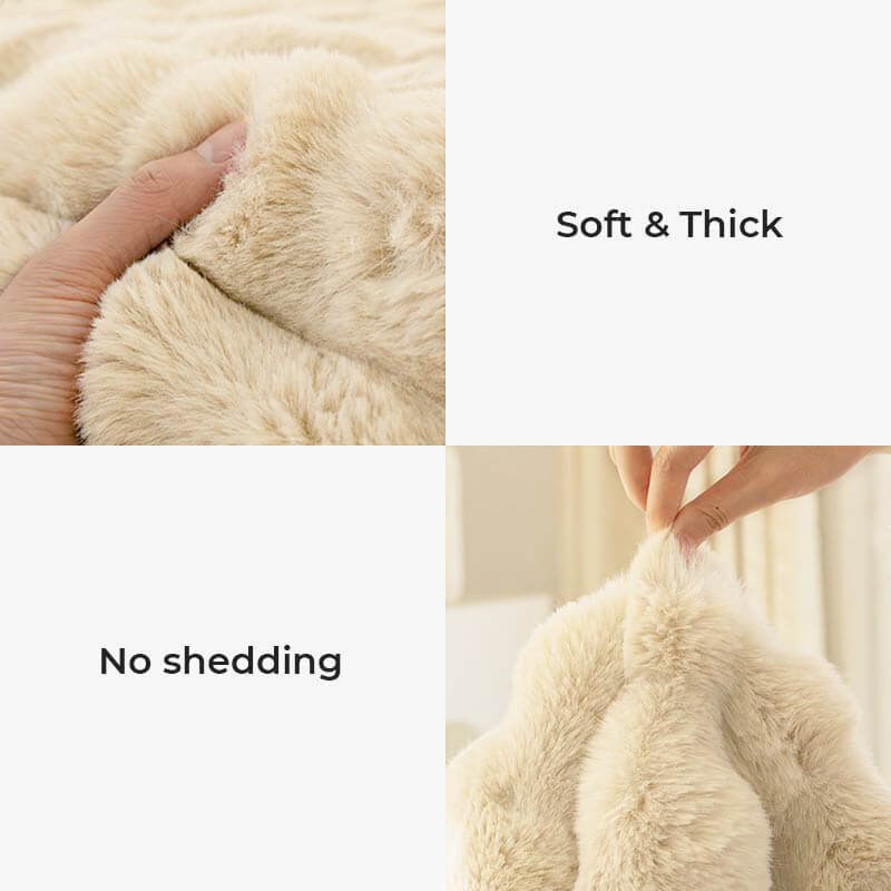 Acogedor peluche sólido <tc>Color</tc> Funda de sofá antideslizante