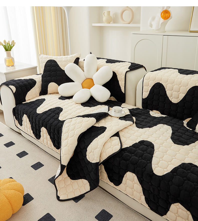 Cubierta de sofá de terciopelo de leche muebles de protección antideslizante Cubierta del sofá