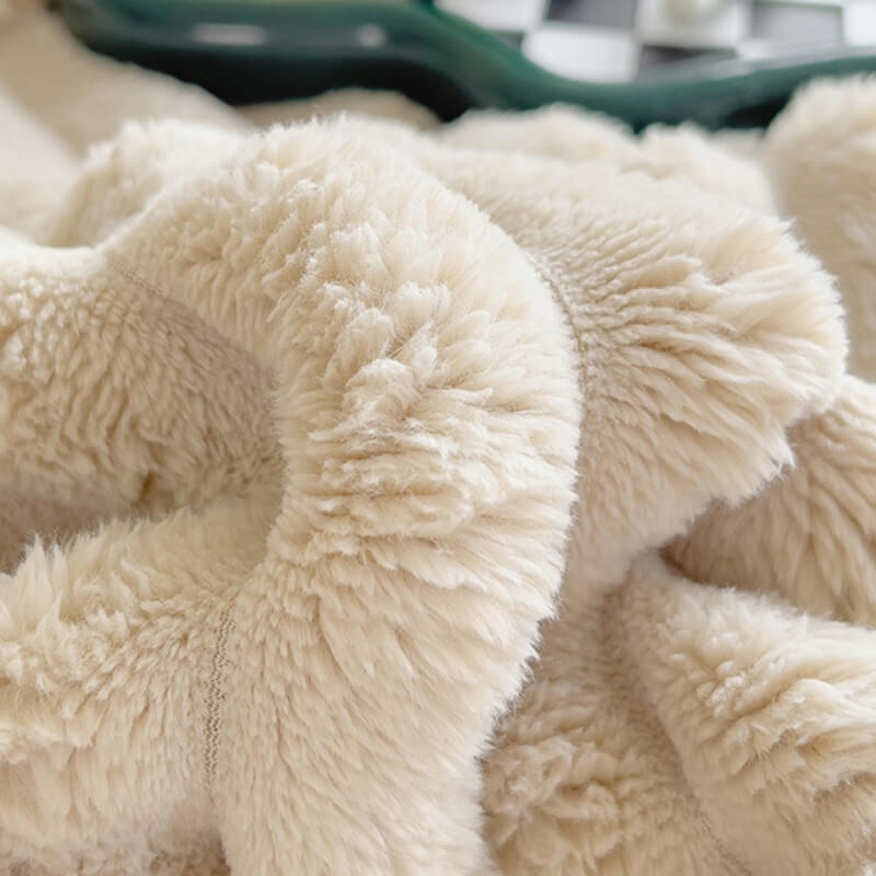 Divano peluche di coniglio in finto calda lanciare coperta per cane umano