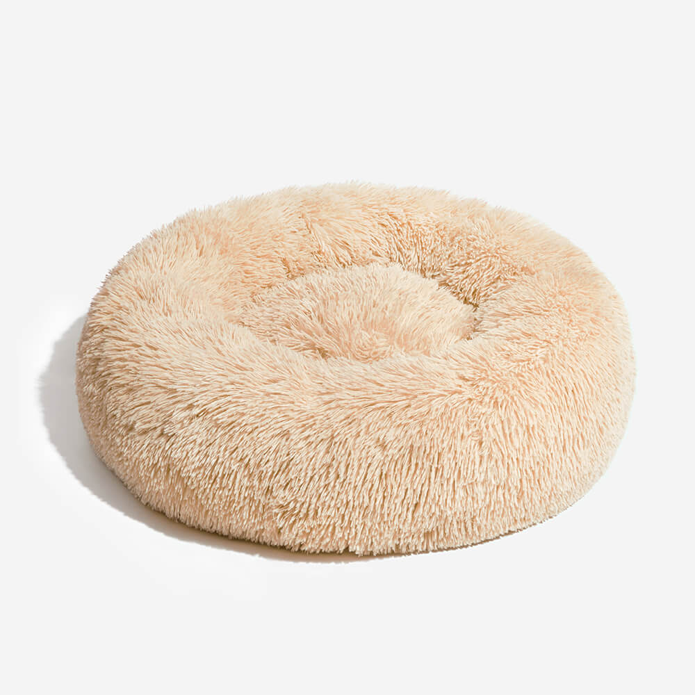 Fuzzy Round Fluffy Dog Bed - FUNNYFUZZY