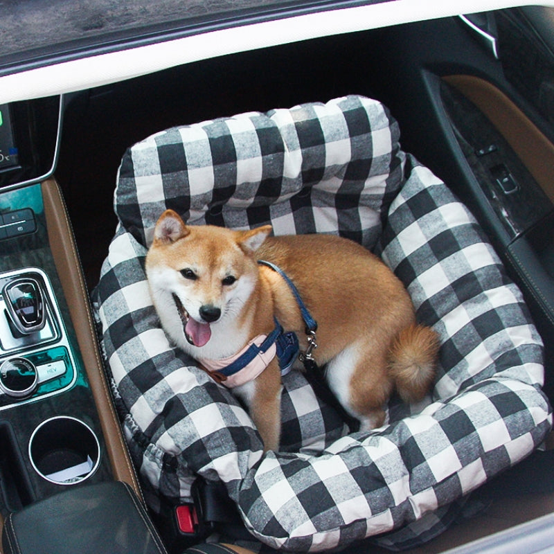 Cama portátil para asiento de coche para perros grandes con refuerzo para mascotas para excursiones de ocio