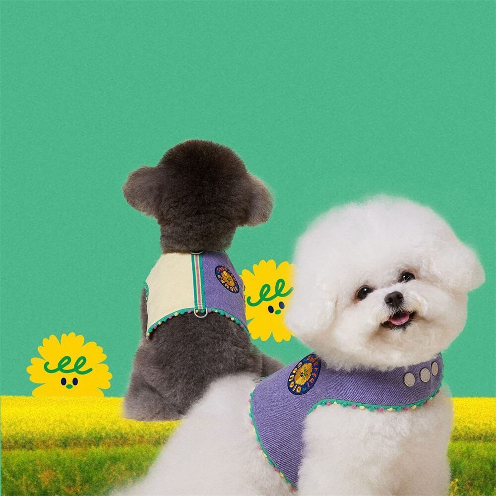 Comfortable and Stylish Floral Dog Vest - Perfect for Fun Walks