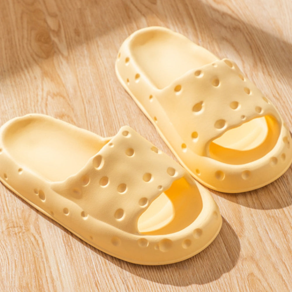 Cheese Cloud Sandalias antideslizantes suaves Zapatillas de casa Juguetes para masticar para perros