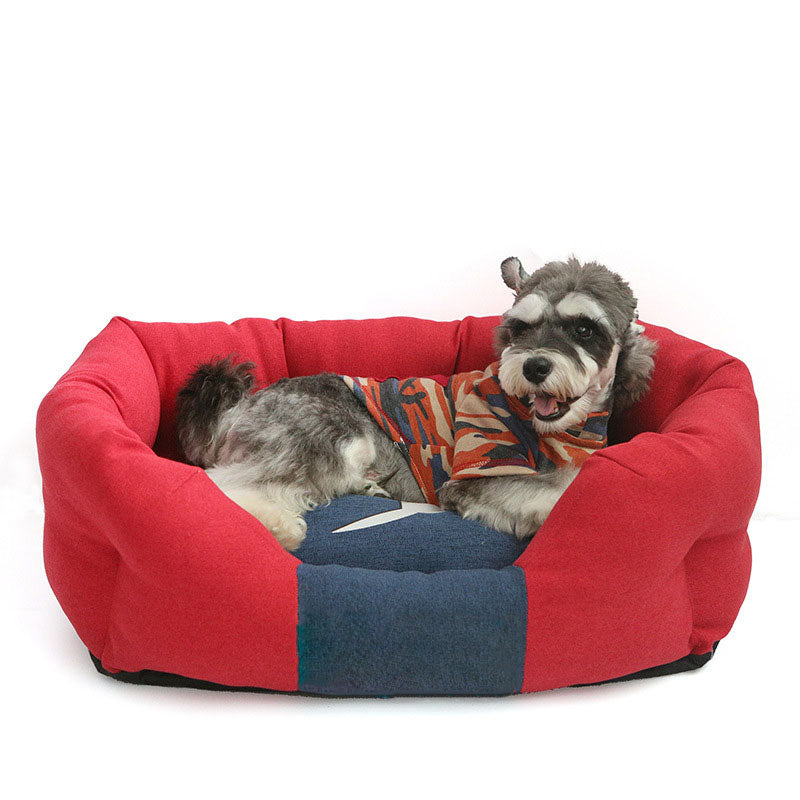 Cama cómoda para perros con colores contrastantes cálidos y de moda para todas las estaciones